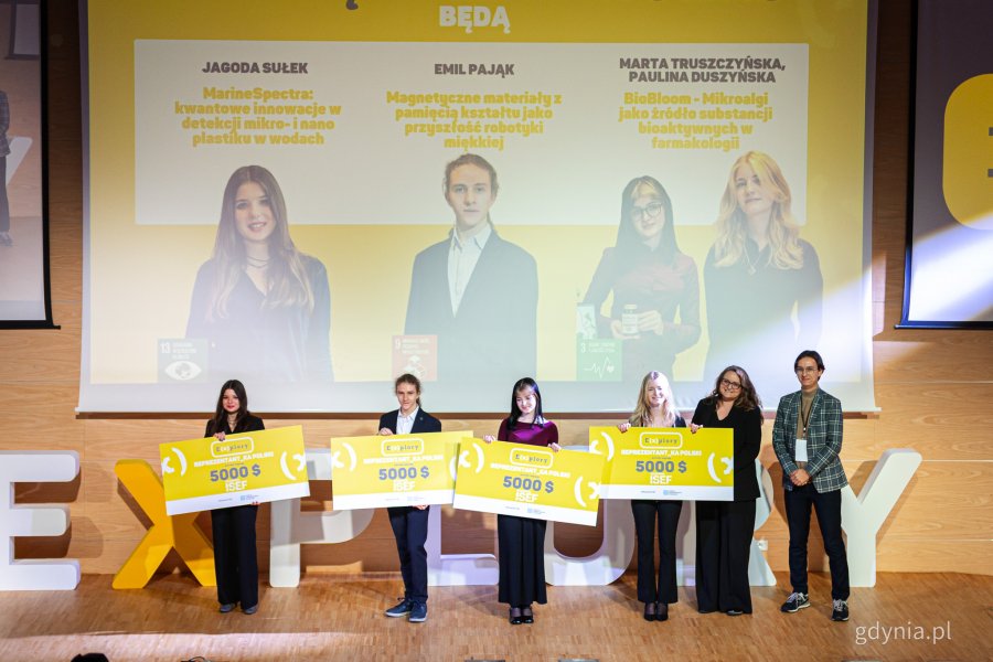 Reprezentanci Polski na ISEF 2025. Gala finałowa Konkursu Explory w centrum konferencyjnym PPNT Gdynia (fot. Kamil Złoch)