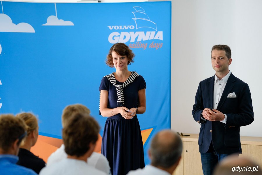 Konferencja podsumowująca 18. edycję Volvo Gdynia Sailing Days. Na zdjęciu wiceprezydent Katarzyna Gruszecka-Spychała fot. Dawid Linkowski