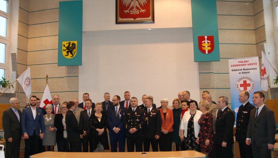 Wyróżnieni odznaczeniem „Zasłużonego dla krwiodawstwa w Gdyni” nadawanego przez Kapitułę – Zarząd Rejonowy PCK w Gdyni