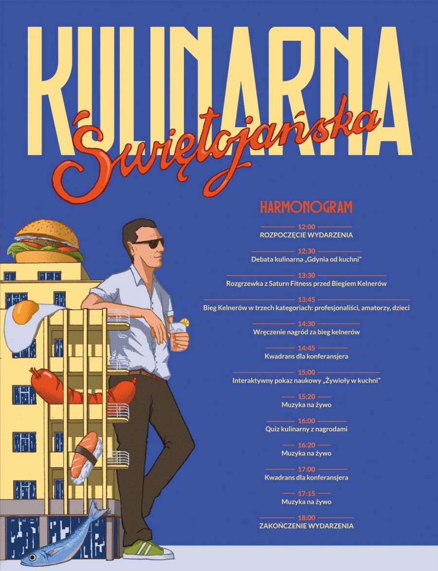 Plakat z harmonogramem VIII edycji „Kulinarnej Świętokrzyskiej” (mat. prasowe)