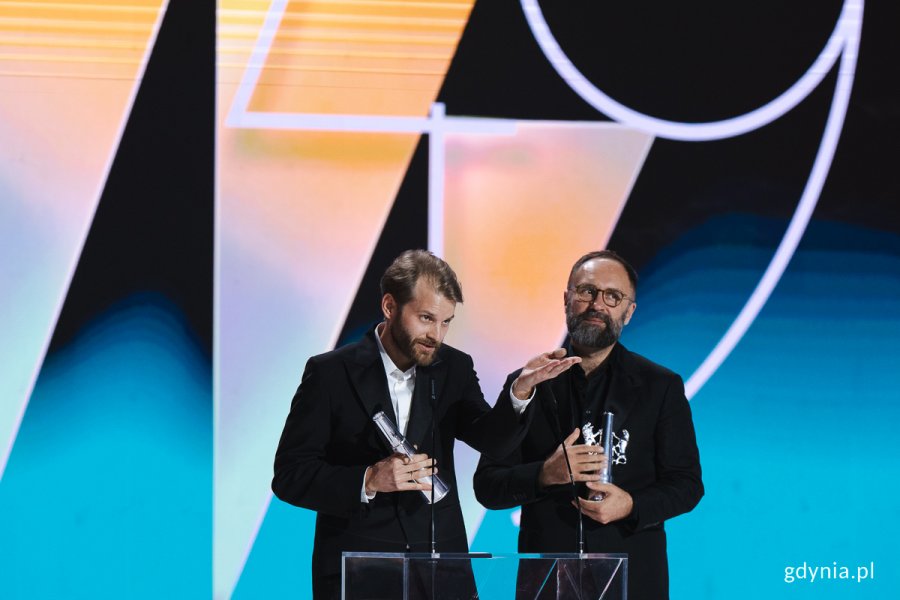 Na zdj. reżyser Magnus von Horn i producent Mariusz Włodarski 