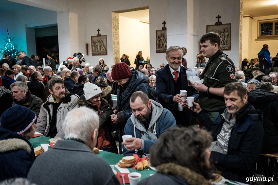 Wigilia u franciszkanów w Gdyni, fot. Dawid Linkowski