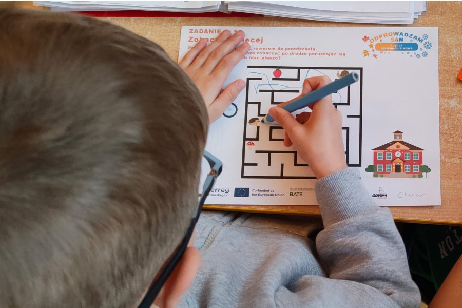 „Odprowadzam Sam”, na zdjęciu dzieci z Przedszkola nr 31 (fot. Katarzyna Balcerzak)