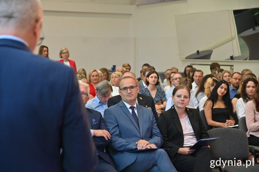 Na zdj. m.in. prezydent Aleksandra Kosiorek i wicewojewoda pomorski Emil Rojek
