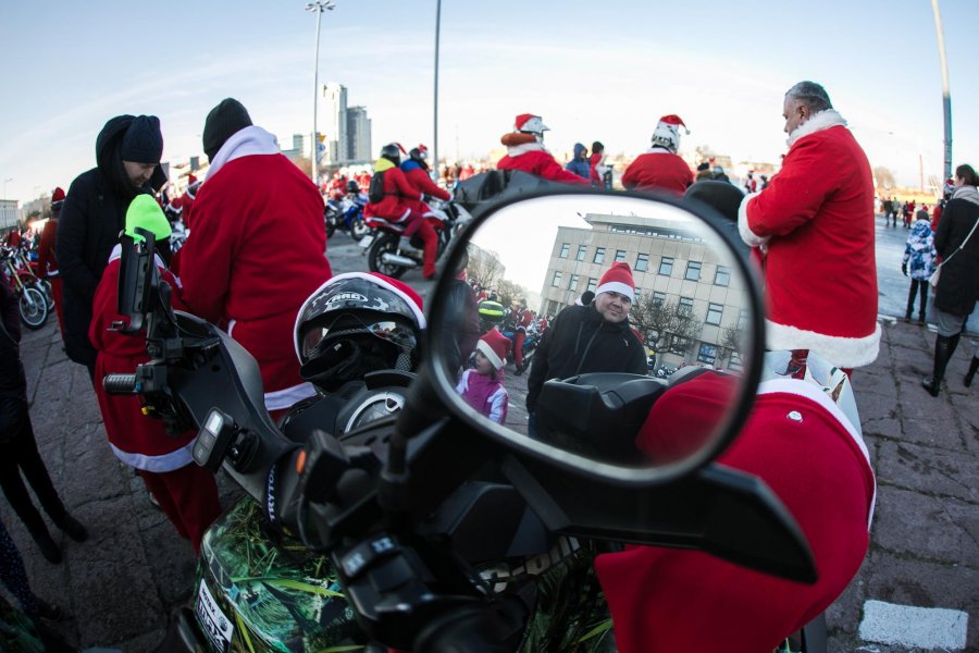 Mikołaje na motocyklach w Gdyni, fot. Karol Stańczak