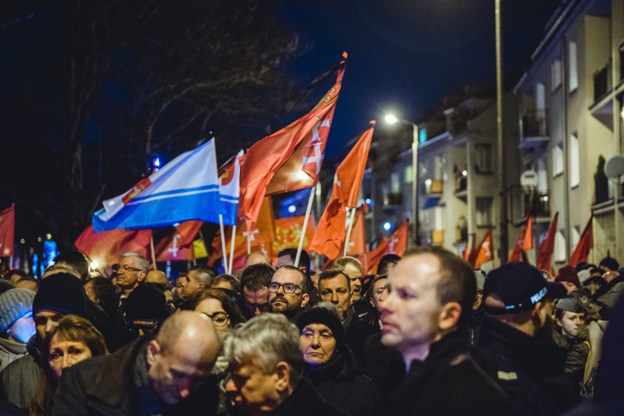 Kondukt żałobny ulicami Gdańska // fot. Piotr Połoczański 