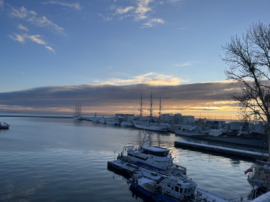 Widok ma marinę w Gdyni 