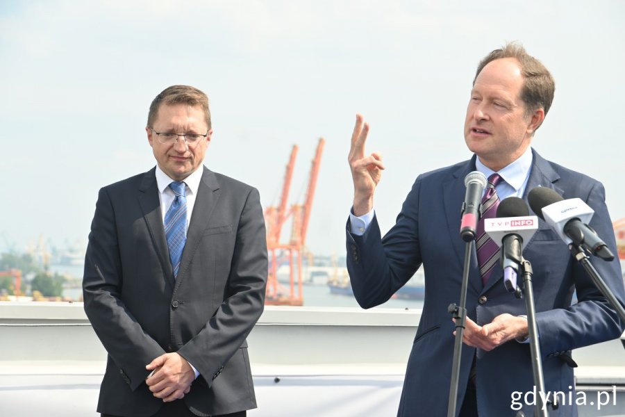 Od lewej: Wojciech Szymulewicz, prezes BCT i Mark Brzezinski - ambasador USA w Polsce // fot. Magdalena Śliżewska