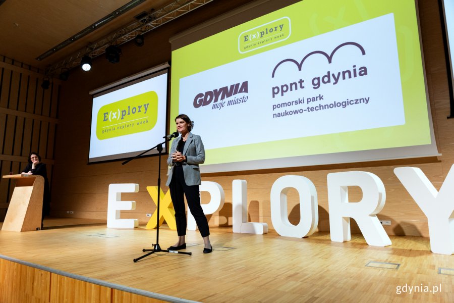 Wiceprezydent Gdyni Katarzyna Gruszecka-Spychała podczas gali otwarcia Gdynia Explory Week