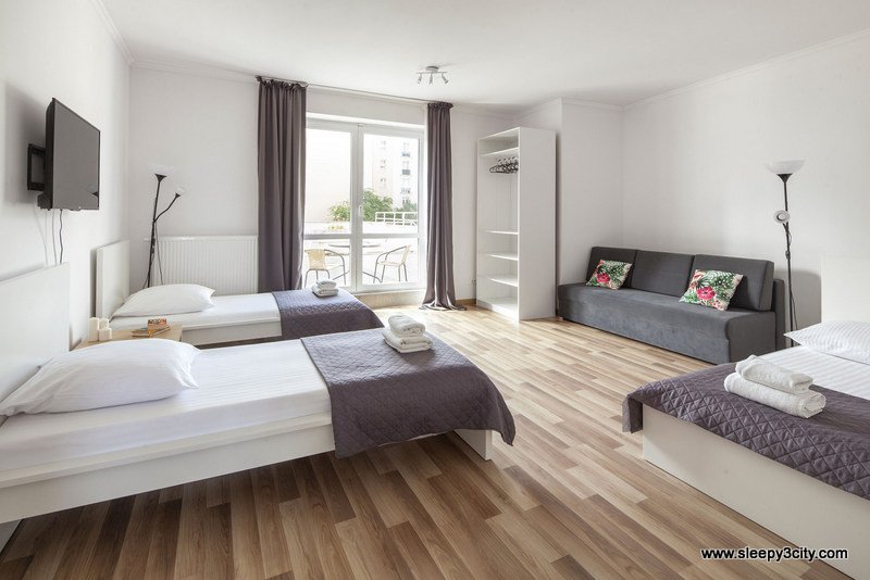 Apartament Sleepy3city ul. 10 Lutego 23/1, sypialnia