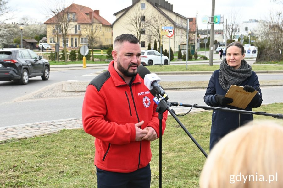 Na zdj. Patryk Bianga, prezes Pomorskiego Oddziału Okręgowego PCK przy Rondzie Honorowych Krwiodawców