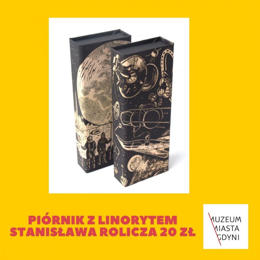 Piórnik z linorytem Stanisława Rolicza