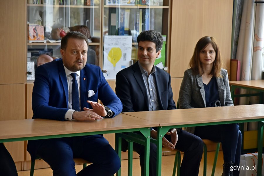 Wiceprezydent Gdyni Marek Łucyk uczestniczył w spotkaniu z uczniami Szkoły Podstawowej nr 29 // fot. Magdalena Czernek