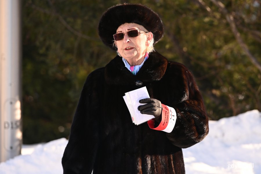 Obchody 79. rocznicy utworzenia Armii Krajowej przy pomniku Armii Krajowej na Skwerze Kościuszki w Gdyni. N/z Helga Maria Łukaszewska, prezes Koła w Gdyni Światowego Związku Żołnierzy Armii Krajowej. Fot. Michał Puszczewicz