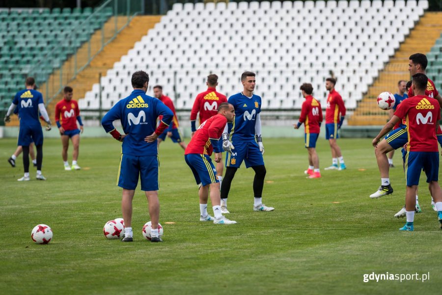 Powitanie i trening reprezentacji Hiszpanii, fot. gdyniasport.pl
