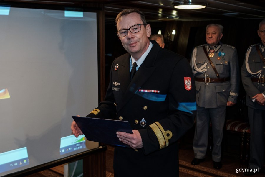 Urodziny Jerzego Grzywacza na pokładzie ORP "Błyskawica", fot. Dawid Linkowski