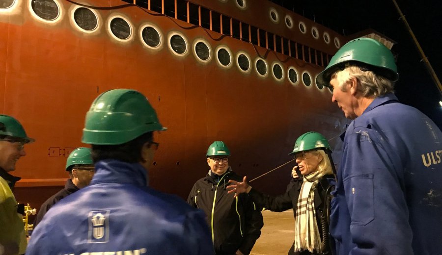 Częściowo wyposażona jednostka trafiła już z gdyńskiej stoczni Crist do Norwegii, fot. mat. prasowe Ulstein / www.ulstein.com