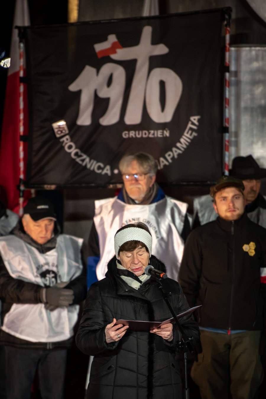 Obchody przy pomniku Ofiar Grudnia '70 w Gdyni, fot. Dawid Linkowski