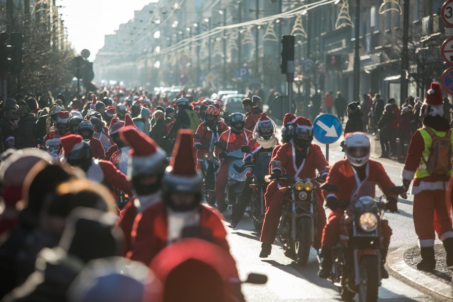 Mikołaje na motocyklach w Gdyni, fot. Karol Stańczak