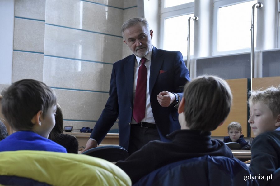 Prezydent Gdyni rozmawiał z uczniami o ich pomysłach na inwestycje w mieście / fot. Paweł Kukla