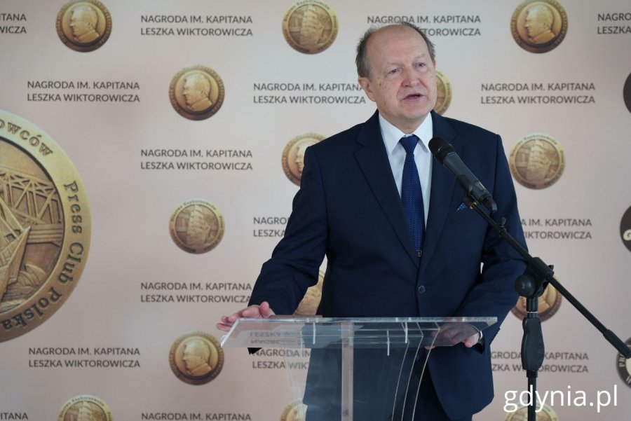 Na zdjęciu: kontradmirał Czesław Dyrcz – wieloletni dowódca ORP „Iskra” i laureat Nagrody im. kpt. Leszka Wiktorowicza (fot. Magdalena Starnawska)