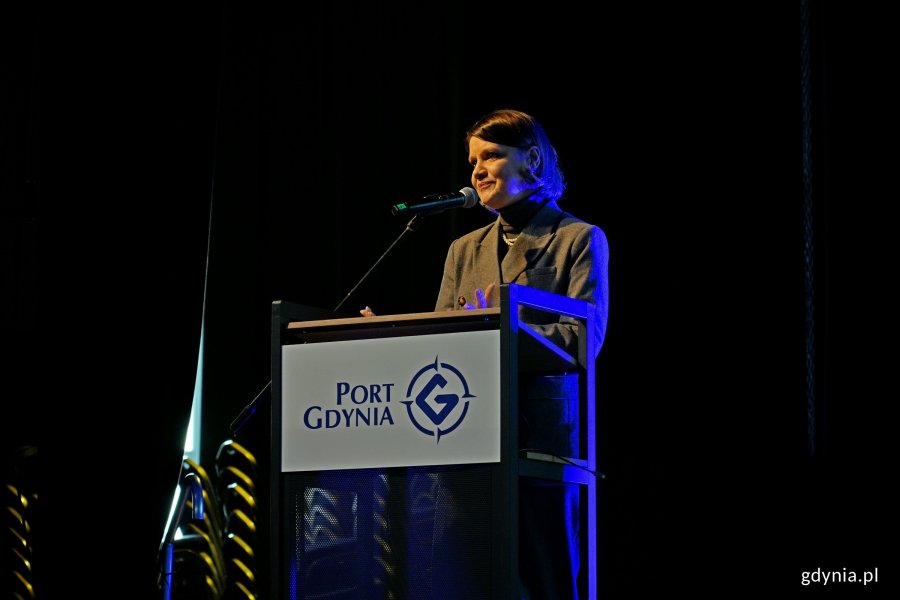  Katarzyna Gruszecka-Spychała – wiceprezes Zarządu Morskiego Portu Gdynia ds. finansów i zarządzania aktywami przemawiająca podczas Baltic Ports for Climate Conference 2025 