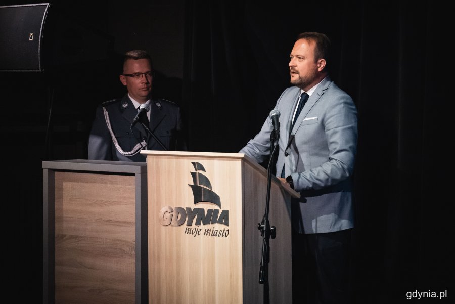 Święto Policji w Konsulacie Kultury w Gdyni - wiceprezydent Gdyni ds. rozwoju, Marek Łucyk, fot. Kamil Złoch