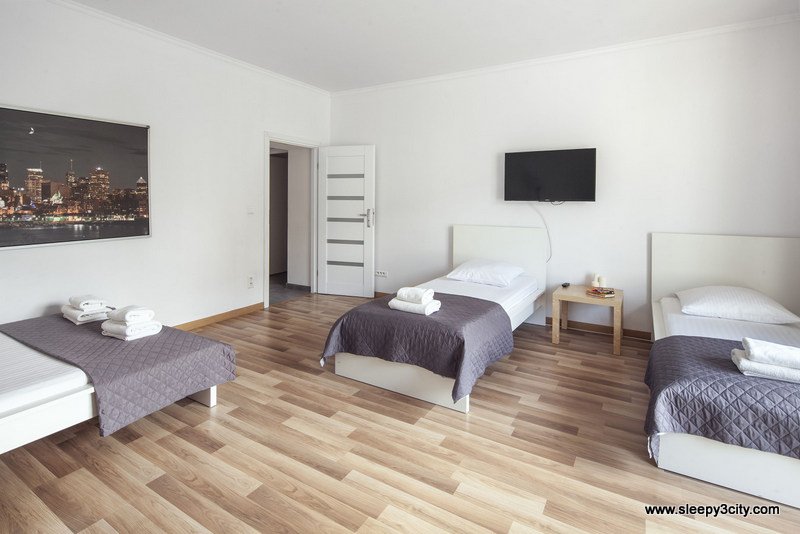 Apartament Sleepy3city ul. 10 Lutego 23/1, sypialnia