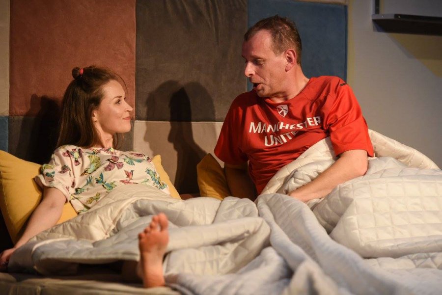 Próba w Teatrze Miejskim przed premierą „Następnego dnia rano”. Na zdjęciu Agnieszka Bała i Rafał Kowal. Fot. Roman Jocher