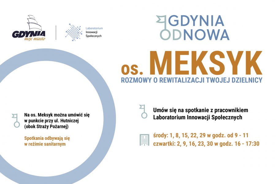 Terminy spotkań dla mieszkańców os. Meksyk / mat. Laboratorium Innowacji Społecznych