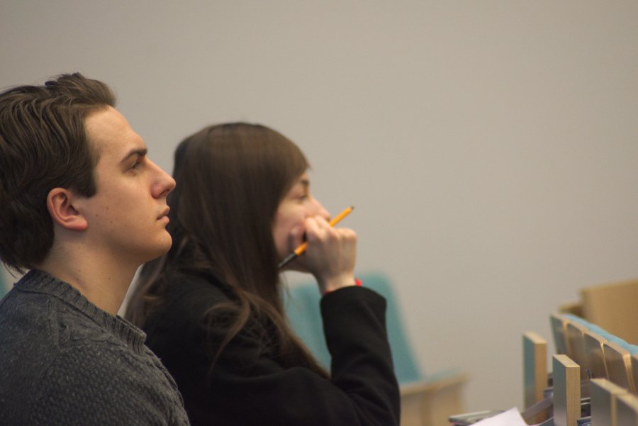 Spotkanie ze studentami na Wydziale Ekonomii UG // fot. Jan Ziarnicki