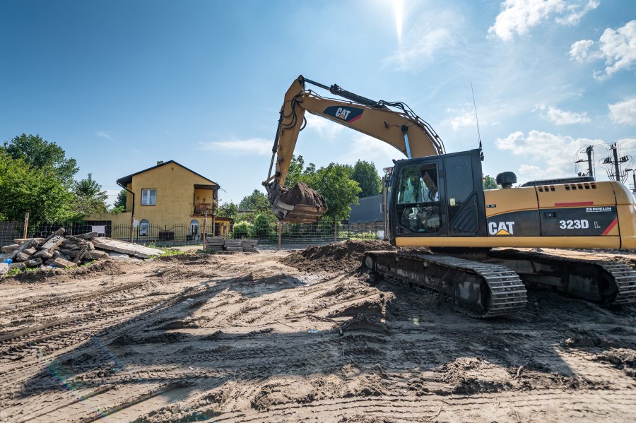 Przebudowa osiedla Meksyk na Chyloni. 28 lipca 2021 // fot. Laboratorium Innowacji Społecznych 