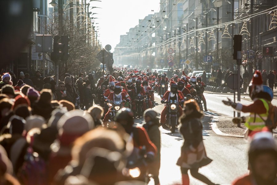 Mikołaje na motocyklach w Gdyni, fot. Karol Stańczak