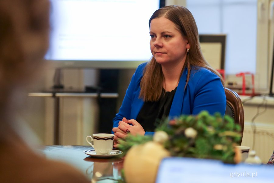 Spotkanie Komitetu Organizacyjnego. Na zdjęciu prezydent Gdyni, Aleksandra Kosiorek 