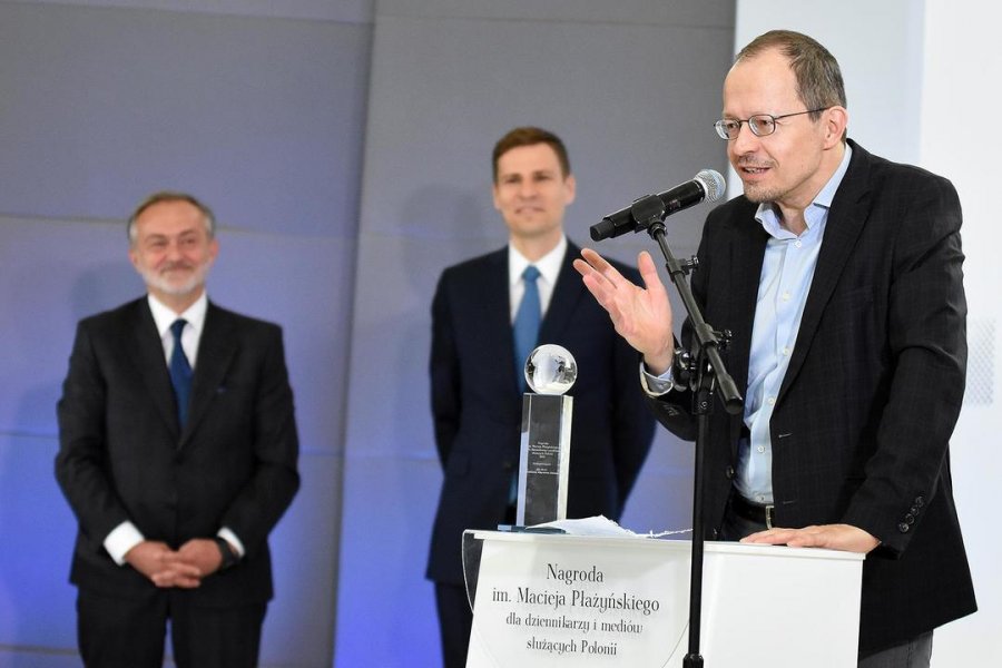 Nagrodę im. Macieja Płażyńskiego w kategorii dziennikarz zagraniczny publikujący na temat Polski, Polaków i Polonii otrzymał niemiecki dziennikarz Gerhard Gnauck // fot. Michał Puszczewicz