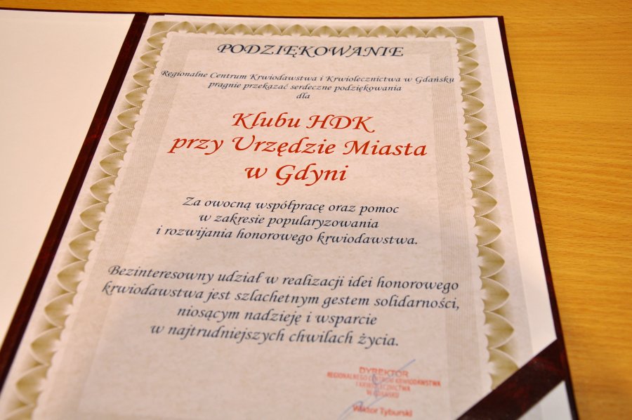 Doroczne spotkanie członków Klubu HDK PCK przy Urzędzie Miasta Gdyni / fot. Dorota Nelke