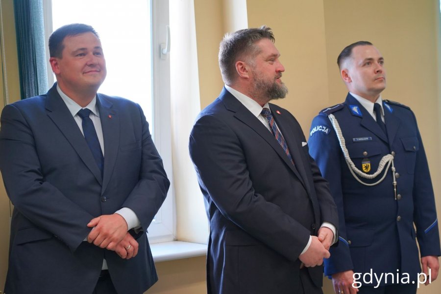 Na zdjęciu (od lewej): dyrektor Urzędu Miasta Łukasz Kobus, przewodniczący Rady Miasta Tadeusz Szemiot (fot. Magdalena Starnawska)