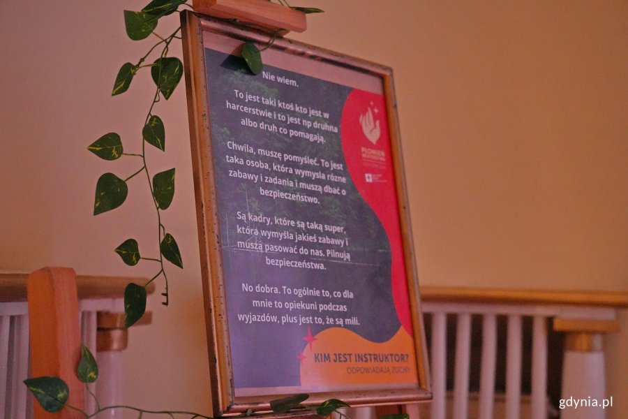 Jedna z tablic z definicjami instruktora wypowiedzianymi przez zuchy 