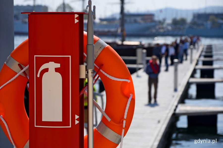 Oficjalnie powitanie pierwszej jednostki korzystającej z Mariny Yacht Park, fot. Kamil Złoch