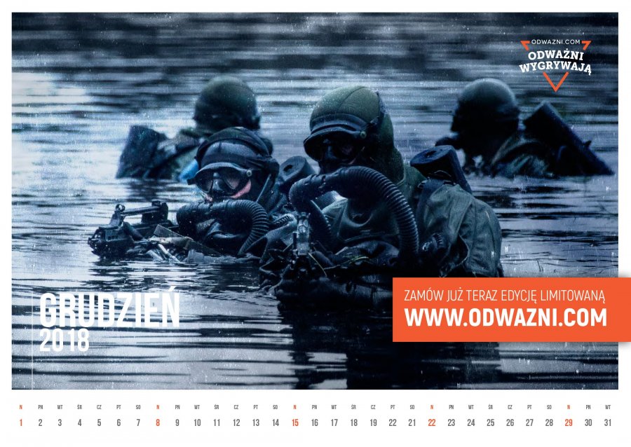 Unikatowy kalendarz, wersja limitowana "Odważni dla Odważnych 2018"