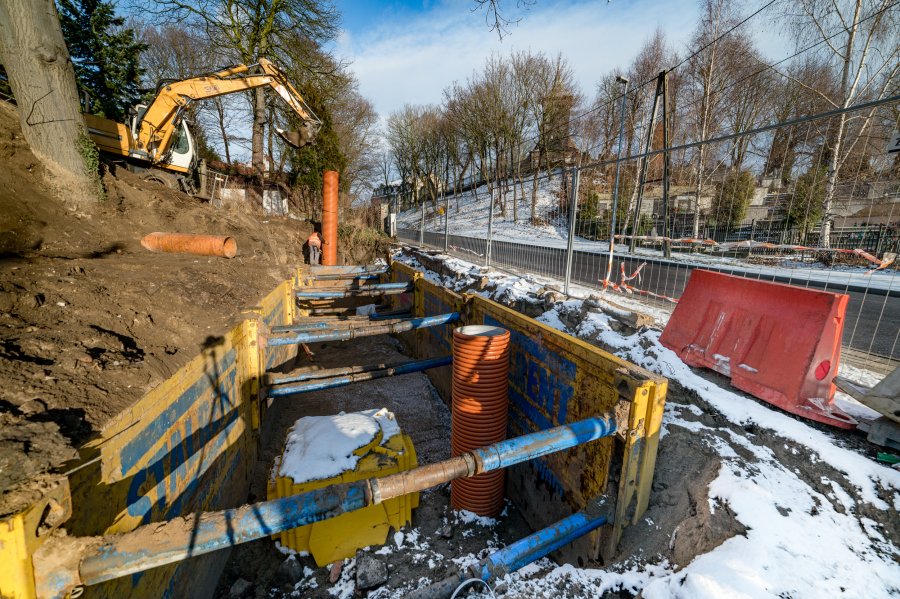 Ulica Makowskiego w roku 2021, w trakcie budowy // arch. Laboratorium Innowacji Społecznych