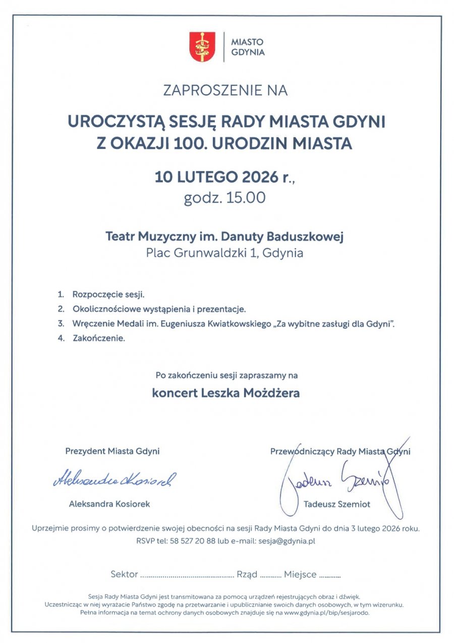  Kto złożył życzenia Gdyni?