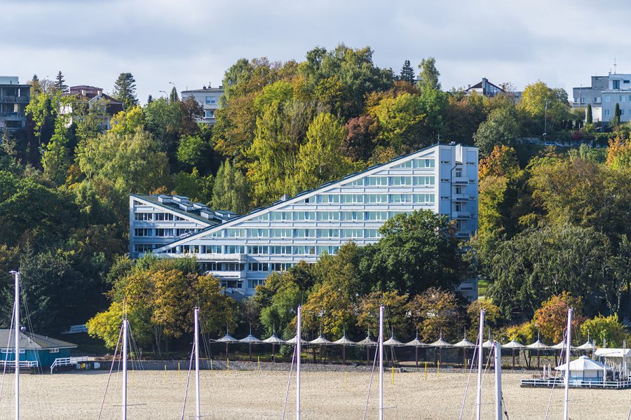 Hostel Mały Żagiel, widok budynku z zewnątrz