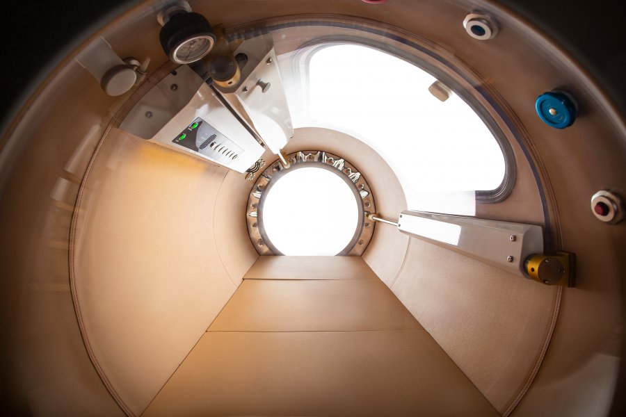 Wnętrze łagodnej kabiny hiperbarycznej OMNIOXY