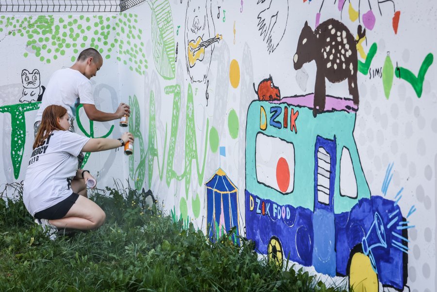 Mural na tyłach budynku Chwarznieńska 36 // fot. Karolina Misztal-Świderska