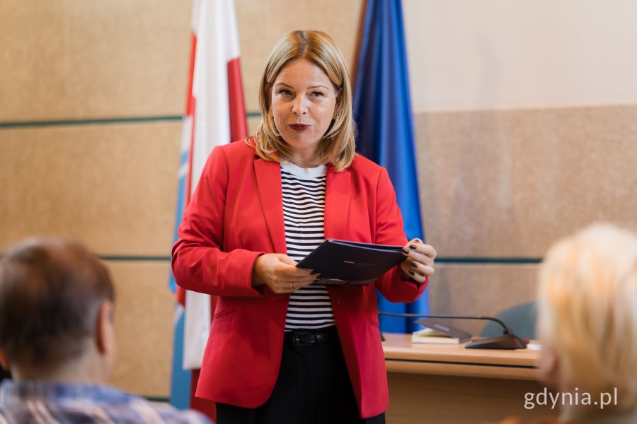 Oktawia Gorzeńska, wiceprezydentka Gdyni podczas spotkania (fot. Paweł Budziński)