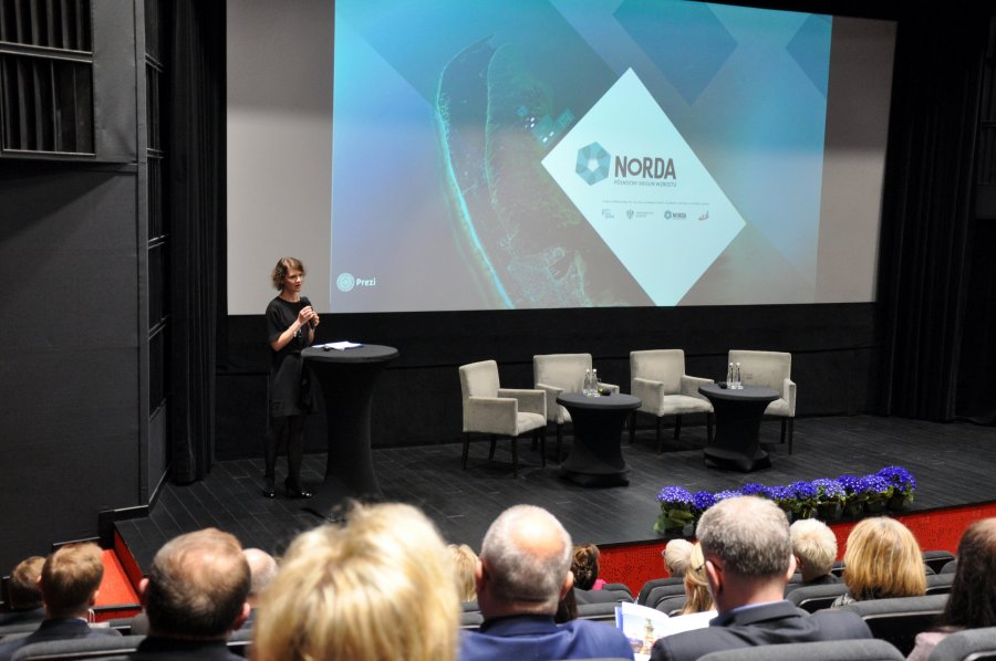 Wiceprezydent Gdyni Katarzyna Gruszecka Spychała otwiera konferencję nt. projektu „NORDA – Północny Biegun Wzrostu” / fot. Dorota Nelke