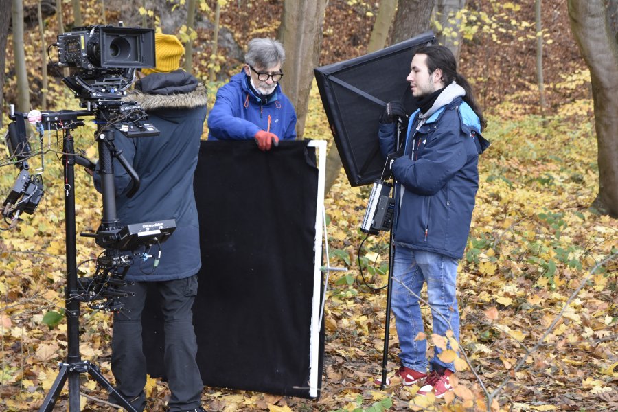 Na planie filmowym „Chłopów" w Rezerwacie Przyrody Kępa Redłowska, fot. Magda Śliżewska