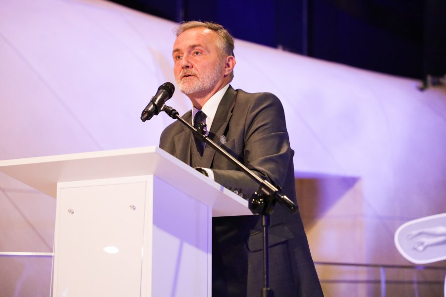 Prezydent Gdyni Wojciech Szczurek przemawia podczas uroczystego otwarcia, Danuta Matloch/Muzeum POLIN