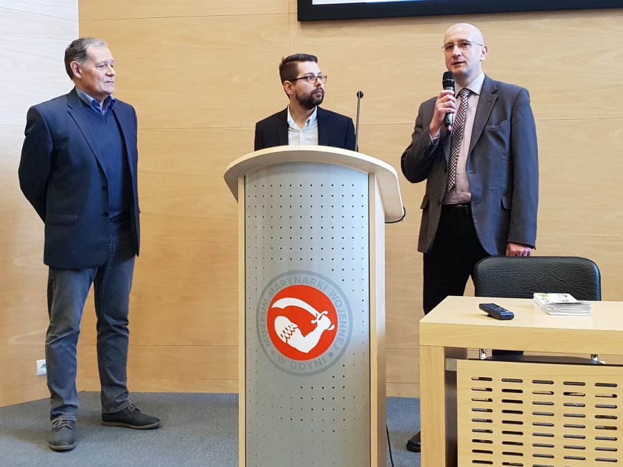 Aleksander Gosk i przedstawiciele firmy Thales/fot. Sławomir Okoń